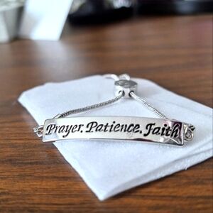 Zoe's Loft inspirational slider bracelet silver